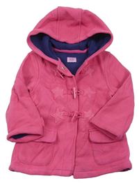 Růžový fleecový kabát s hvězdičkami a kapucí zn. F&F