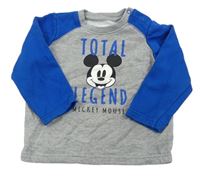 Šedo-modrá mikina s Mickeym zn. Disney