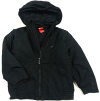 Černá šusťáková zateplená bunda s nápisem a logem zn. Nike