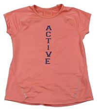 Růžové sportovní tričko s nápisem zn. Active Touch