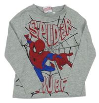 Světlešedé triko Spiderman zn. Marvel