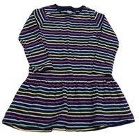 Tmavomodro-barevné pruhované šaty zn. M&Co