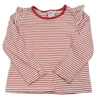 Bílo-červené pruhované triko zn. Miniclub