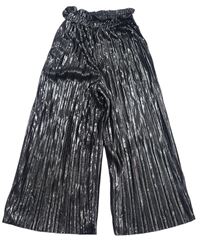 Černé třpytivé plisované culottes kalhoty zn. George