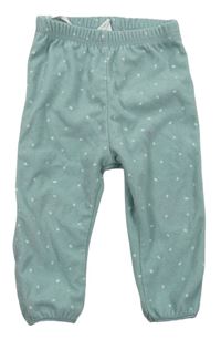 Modré fleecové pyžamové puntíkované kalhoty zn. H&M