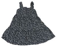 Černé puntíkaté plátěné šaty zn. F&F