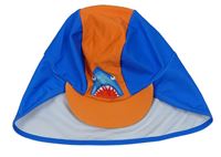 Oranžovo-modrá plážová kšiltovka se žralokem zn. St. Bernard