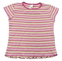 Růžovo-barevné pruhované tričko zn. Palomino