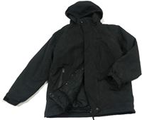 3v1- Černá šusťáková zateplená zimní/jarní outdoorová bunda s kapucí zn. Hi Gear 