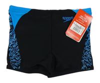 Černo-modré nohavičkové chlapecké plavky s logem zn. Speedo