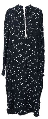 Dámské černé hvězdičkované košilové šaty 
