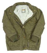 Khaki plátěná zateplená bunda zn. H&M
