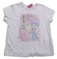 Světlerůžové tričko s princeznami zn. Disney