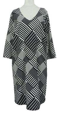 Dámské černo-bílé vzorované šaty zn. M&S