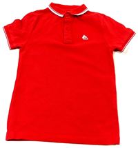 Červeno-bílé polo tričko 