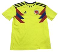 Žluté fotbalové tričko - Kolumbie s logem Adidas
