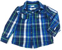 Modro-zeleno-bílá kostkovaná košile zn. F&F