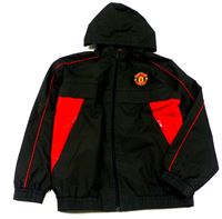 Černo-červená šusťáková bunda Manchester 