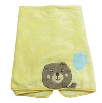 Žlutá chlupatá deka s medvídkem zn. Lily & Dan