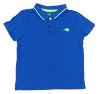 Modré polo tričko s dinosaurem zn. F&F