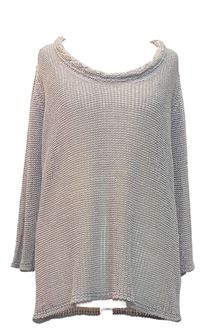 Dámský šedý perforovaný svetr zn. M&S