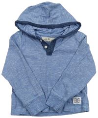 Modré pruhované triko s kapucí zn. H&M