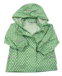 Zelená šusťáková bunda s hvězdičkami a odepínací kapucí zn. Impidimpi