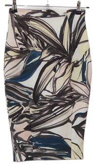 Dámská barevná vzorovaná pouzdrová sukně zn. H&M vel. 32