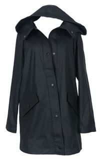Dámský černý nepromokavý jarní kabát s kapucí zn. Only 