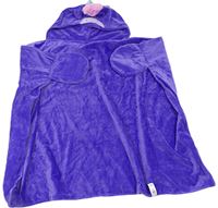 Fialová sametová deka - jednorožec