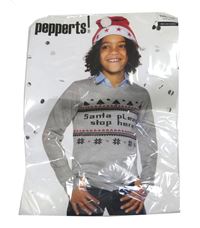 Šedý vzorovaný vánoční svetr zn. Pepperts!