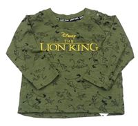 Khaki vzorované triko - Lví král zn. Primark