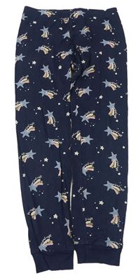 Tmavomodré pyžamové kalhoty s kometami zn. H&M