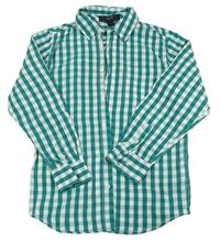 Smaragdovo-bílá kostkovaná košile zn. bpc