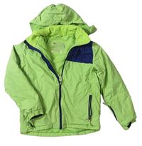 Tmavomodro-zelená šusťáková lyžařská bunda s kapucí zn. Crane