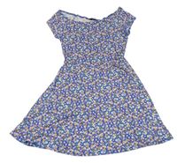 Modro-barevné květované lehké šaty zn. New Look