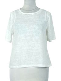 Dámské bílé průsvitné tričko s krajkou zn. H&M