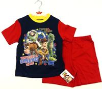 Nové - Modro-červené letní pyžamo s potiskem Toy Story 
