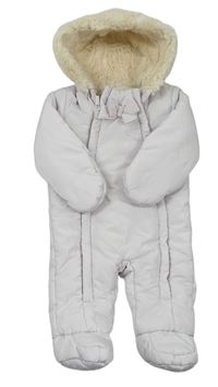 Světlerůžová šusťáková zimní bunda s kapucí zn. Jasper Conran