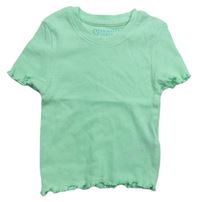 Zelenkavé žebrované tričko zn. Primark
