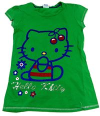 Zelené tričko s Hello Kitty zn. Sanrio 