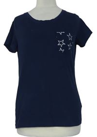 Dámské tmavomodré pyžamové tričko s hvězdičkami zn. F&F