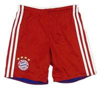 Červené fotbalové funkční kraťasy - FC Bayern Mnichov zn. Adidas