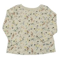 Smetanovo-barevné květované triko zn. Primark