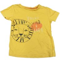 Žluté tričko s lvíčkem zn. Mothercare