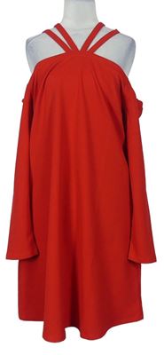 Dámské červené šaty s odhalenými rameny zn. Very 