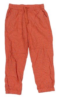 Lososové vzorované lehké kalhoty zn. Bhs