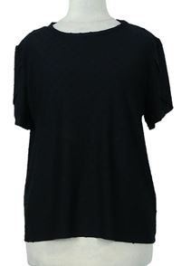 Dámské černé vzorované tričko zn. M&S