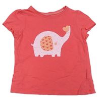 Růžové tričko se slonem zn. Mothercare