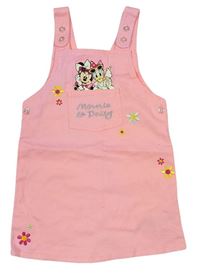 Neonově růžové riflové šaty s Minnie a Daisy zn. Disney
